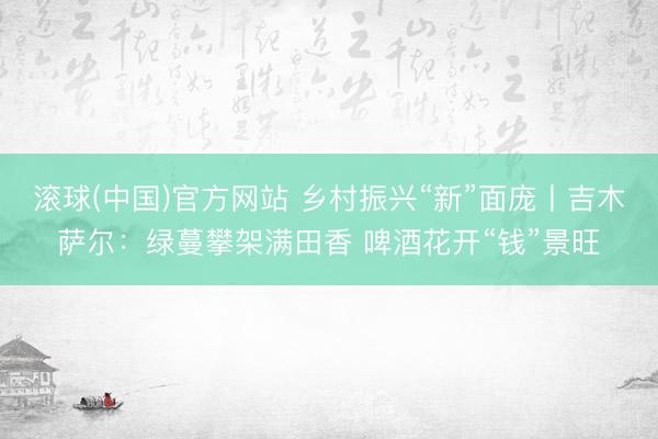 滚球(中国)官方网站 乡村振兴“新”面庞丨吉木萨尔：绿蔓攀架满田香 啤酒花开“钱”景旺