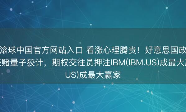 滚球中国官方网站入口 看涨心理腾贵！好意思国政府豪赌量子狡计，期权交往员押注IBM(IBM.US)成最大赢家