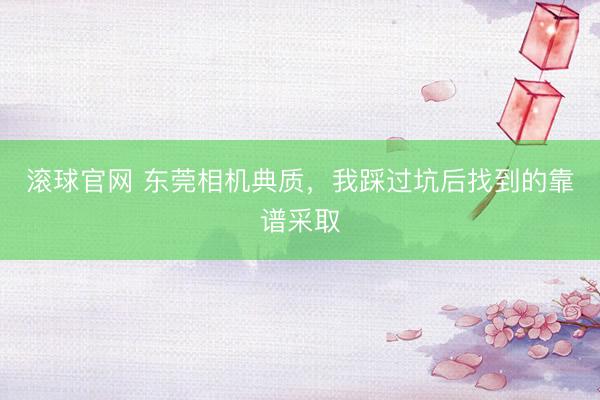 滚球官网 东莞相机典质，我踩过坑后找到的靠谱采取