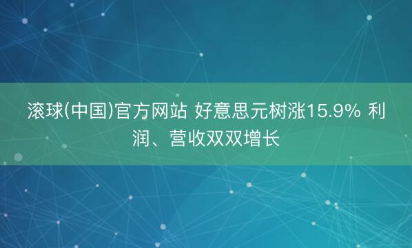 滚球(中国)官方网站 好意思元树涨15.9% 利润、营收双双增长