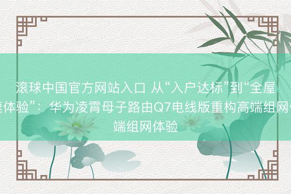 滚球中国官方网站入口 从“入户达标”到“全屋高速体验”：华为凌霄母子路由Q7电线版重构高端组网体验