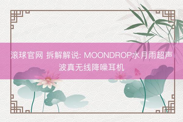 滚球官网 拆解解说: MOONDROP水月雨超声波真无线降噪耳机