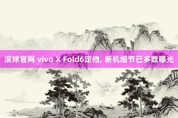 滚球官网 vivo X Fold6定档， 新机细节已多数曝光